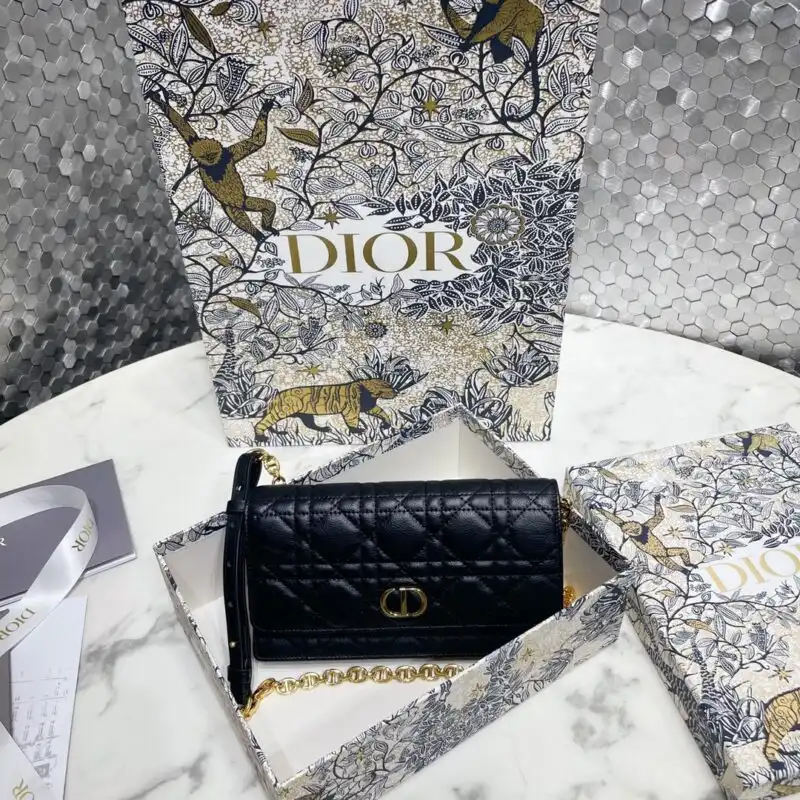 Discover the elegance of the Dior Miss Caro Pouch in classic black. A timeless accessory to elevate your style! 🖤✨🌸 https://tinyurl.com/25wuek9p