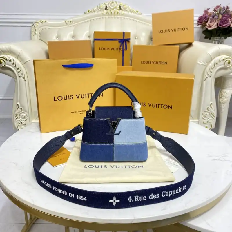 Discover the elegance of Louis Vuitton’s Capucines Denim—where luxury meets comfort. Embrace timeless style with every detail. 💖✨👜 https://tinyurl.com/2dosfezn