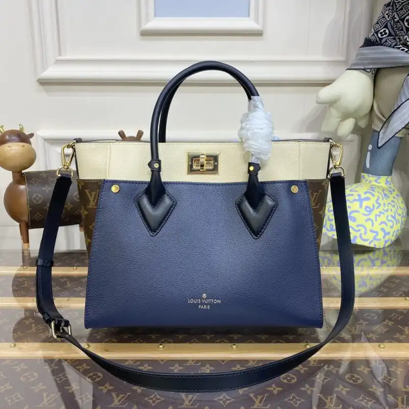 Discover the elegance of the Louis Vuitton On My Side in dark blue. A timeless companion for your stylish journey. 💙✨👜 https://tinyurl.com/2d3jl357