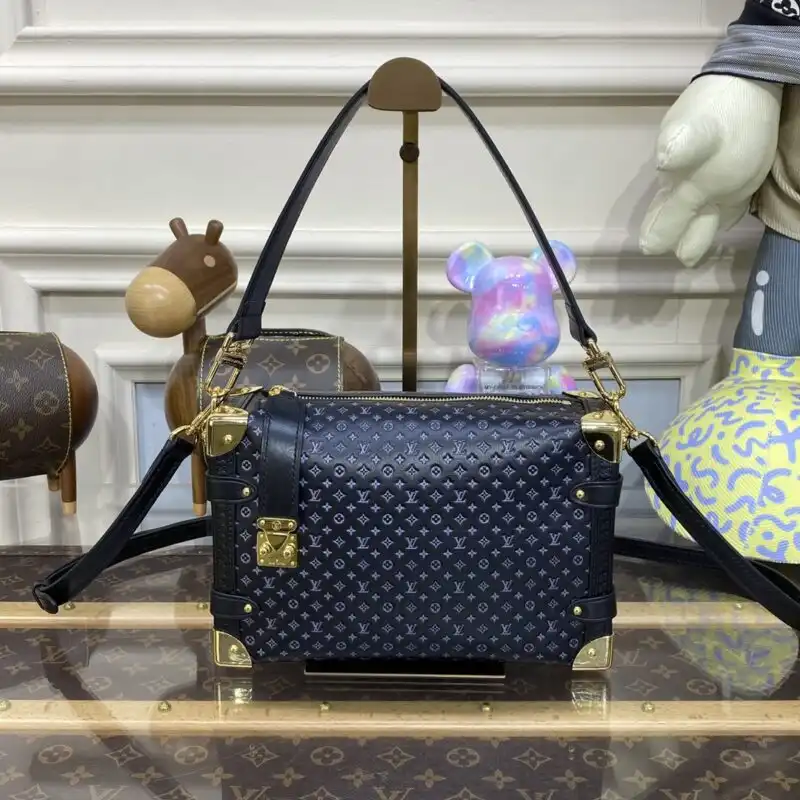 Discover elegance with the Louis Vuitton Side Trunk in classic black. A timeless piece that complements your unique style. ✨🖤👜 https://tinyurl.com/24qexyus