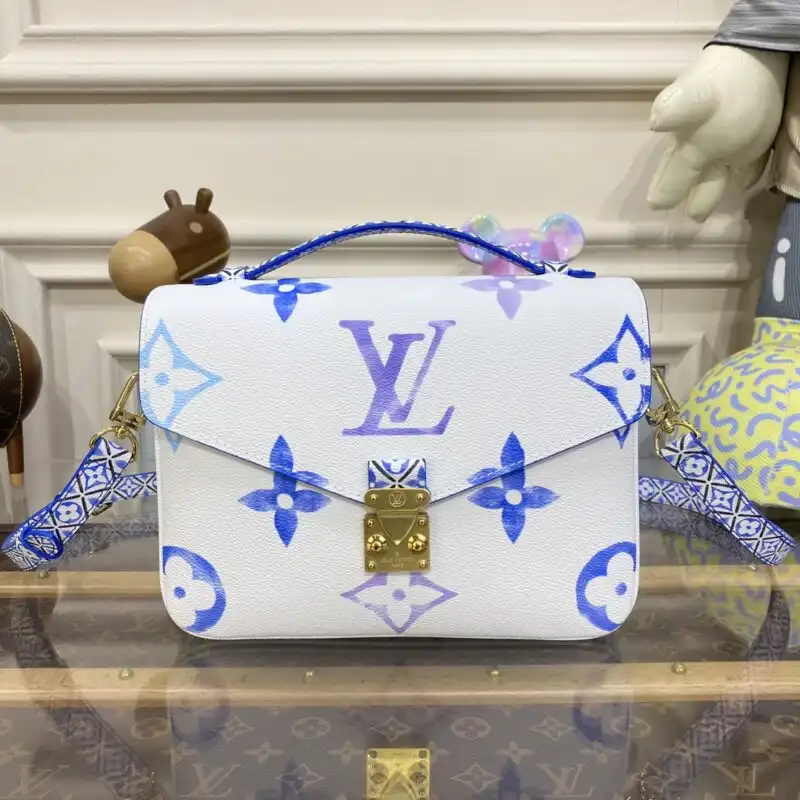 Discover the elegance of the Louis Vuitton Pochette Metis in serene blue. A perfect blend of style and sophistication. 💙✨👜 https://tinyurl.com/2ao8phh2