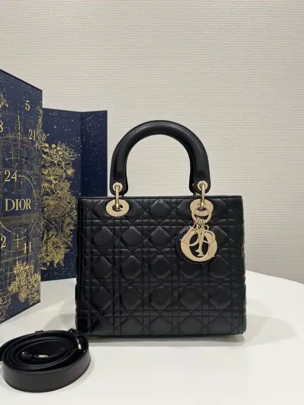 Discover the elegance of the Lady Dior Large in timeless black. A gentle touch of luxury to elevate your style! 🖤✨👜 https://tinyurl.com/25b96cgc