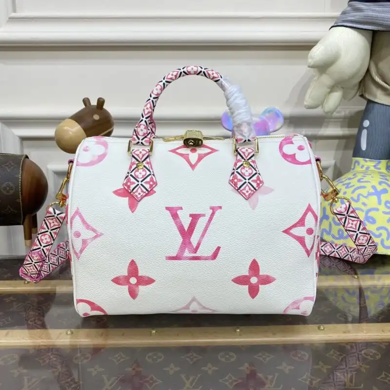 Discover the charm of the Louis Vuitton Speedy Bandouliere 25 in soft pink, perfect for adding a touch of elegance to your day! 🌸✨👜 https://tinyurl.com/258xgvud