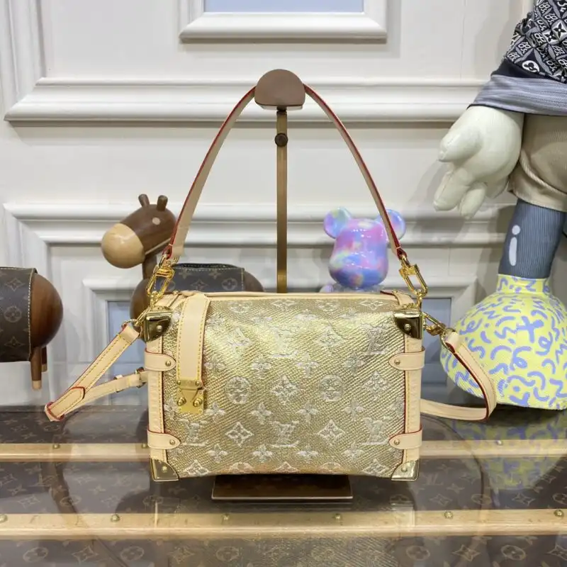 Introducing the Louis Vuitton Side Trunk Golden ✨, a timeless piece that radiates elegance and charm. Perfect for your cherished moments! 💖👜 https://tinyurl.com/25ynlbuc