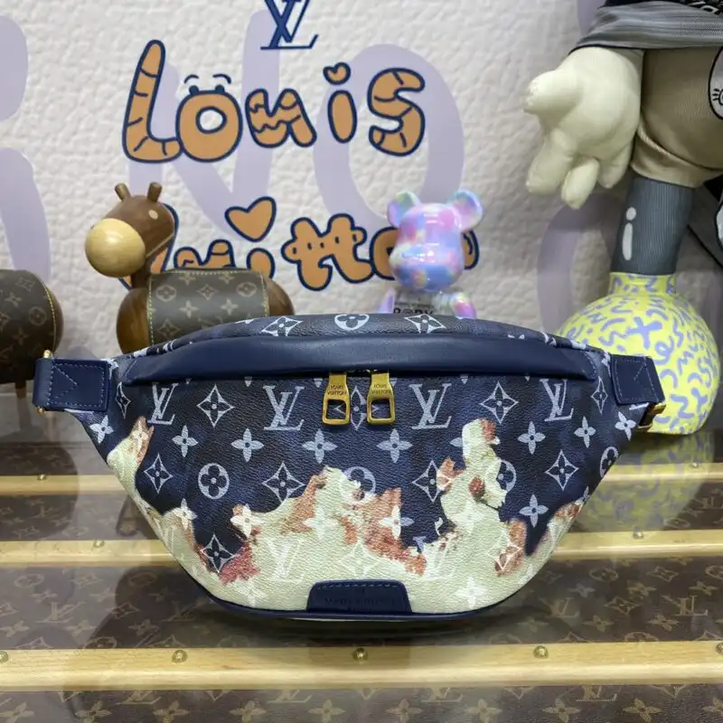 Discover the elegance of the Louis Vuitton Bumbag Discovery in Blue Fire. Perfect for stylish adventures! ✨💙🌟 https://tinyurl.com/22gmreh5