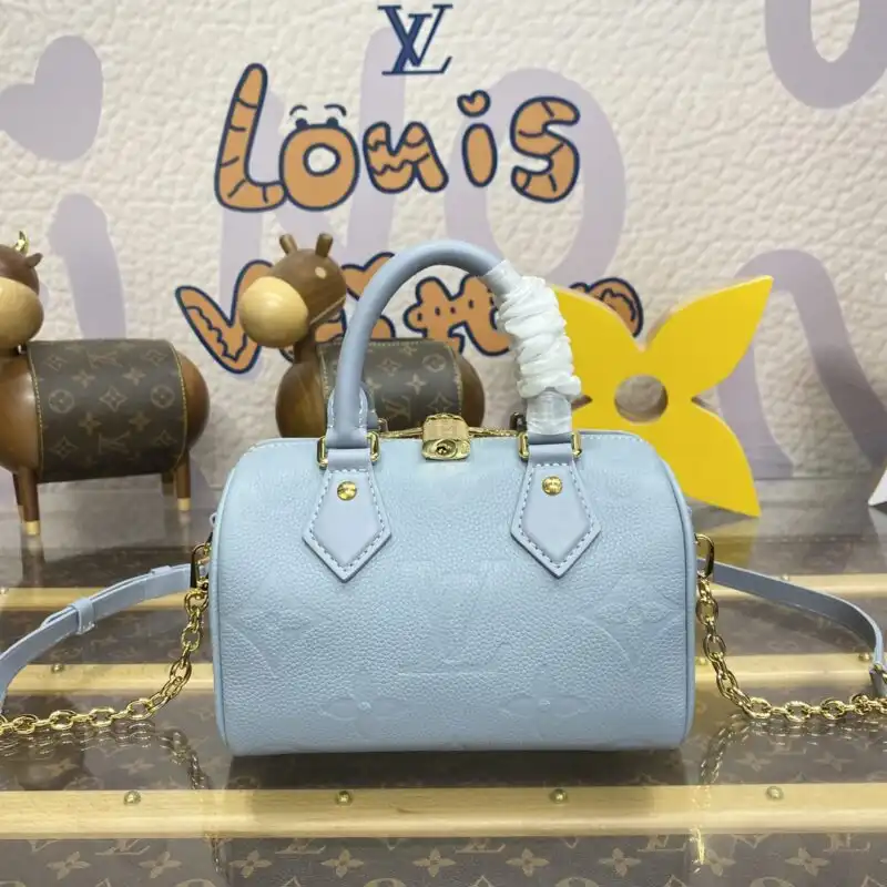 Embrace elegance with the Louis Vuitton Speedy Bandouliere 20 in Sky Blue. A perfect blend of style and charm! 🌼💖✨ https://tinyurl.com/2abxnypy