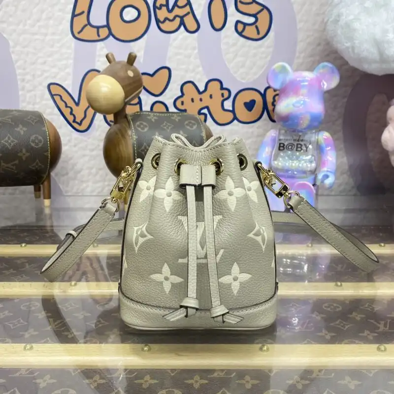 Discover the elegance of the Louis Vuitton Nano Noe in soft beige. A perfect companion for your daily adventures! 💖✨👜 https://tinyurl.com/2b6owhfu