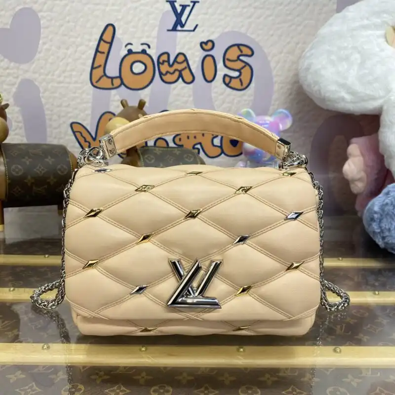Discover the elegance of the Louis Vuitton Go-14 Apricot. 🌸 A perfect blend of style and sophistication, just for you! ✨👜 https://tinyurl.com/27r7uuek