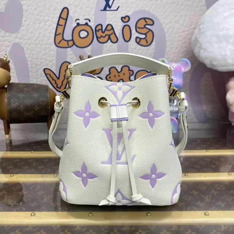Embrace elegance with the Louis Vuitton NeoNoe BB Bag in soft white and purple. A perfect companion for every occasion! 💜🤍✨ https://tinyurl.com/2d96w3pf