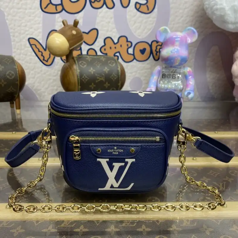 Discover the elegance of the Louis Vuitton Bumbag Mini in serene blue. Perfect for any occasion, it adds a touch of charm! 💙✨👜 https://tinyurl.com/24q3nbhj
