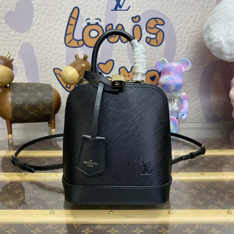 Discover elegance with the Louis Vuitton Alma Backpack in classic black. A perfect blend of style and comfort for your daily adventures. 👜✨❤️ https://tinyurl.com/27rwnp9c