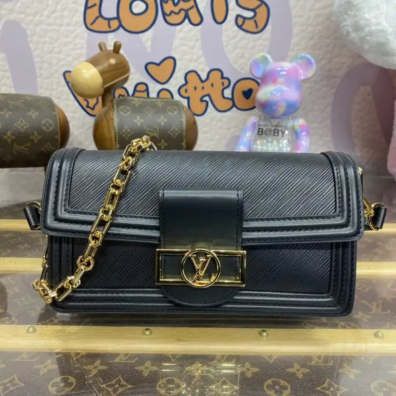 Discover the elegance of the Louis Vuitton Dauphine East West in timeless black. A perfect blend of style and grace. ✨🖤✨ https://tinyurl.com/23quc7k5