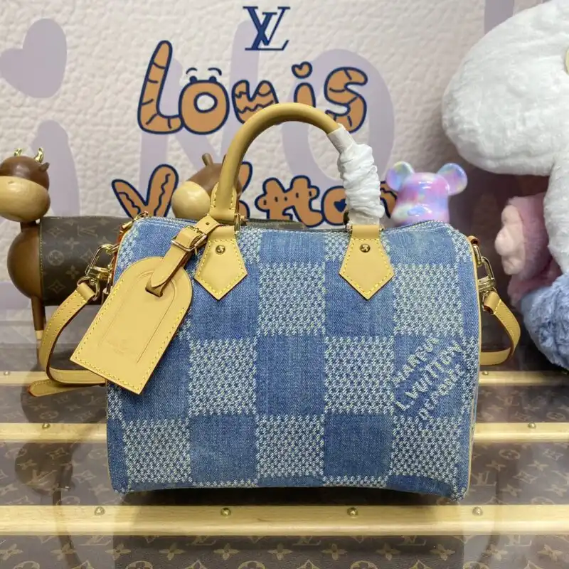 Discover the elegance of the Louis Vuitton Speedy Bandouliere 25 Denim—a perfect blend of style and comfort for your every adventure! 🌟💖✨ https://tinyurl.com/2bobqys2