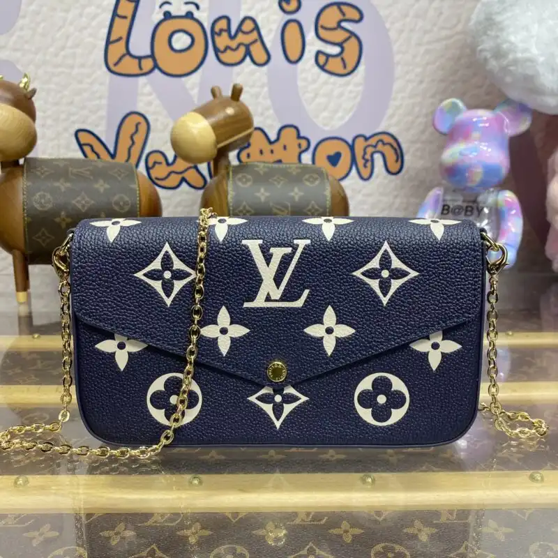 Discover the elegance of the Louis Vuitton Félicie Pochette in soothing blue and white. A perfect companion for your adventures! 💙✨👜 https://tinyurl.com/249pvrlz