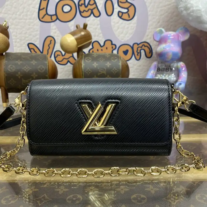 Discover elegance with the Louis Vuitton Twist West Pochette in timeless black. Perfect for any occasion, it adds a touch of luxury. ✨👜❤️ https://tinyurl.com/2d988knm