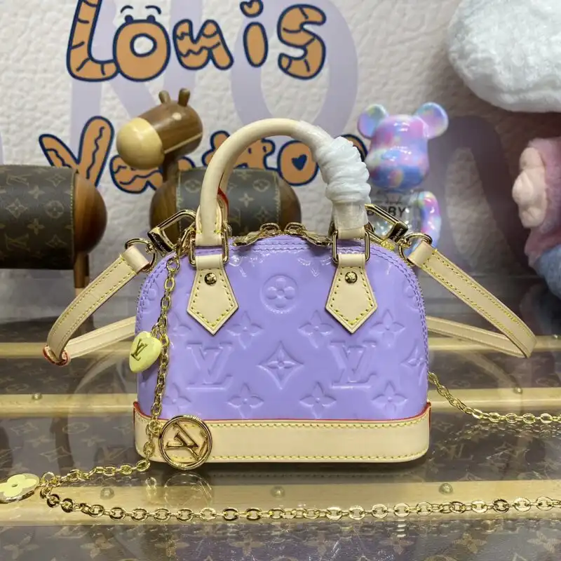 Discover the elegance of the Louis Vuitton Alma Nano in a lovely purple hue. Perfect for adding a touch of charm! 💜✨👜 https://tinyurl.com/26qcr27n