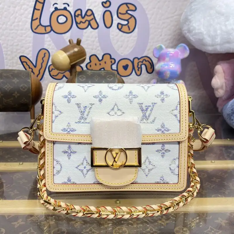Discover the elegance of the Louis Vuitton Dauphine Mini in light blue. A perfect blend of luxury and charm! 💙✨👜 https://tinyurl.com/2xte6b29