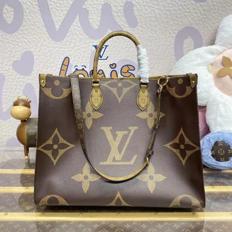 Discover the elegance of the LV OnTheGo Large Brown. Perfectly crafted for your everyday adventures, it’s a timeless companion. 👜✨💕 https://tinyurl.com/26lnt6lt