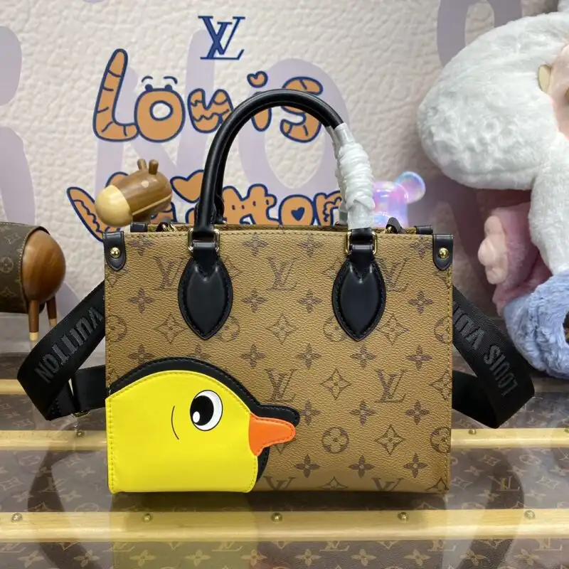 Embrace playful elegance with the LV OnTheGo PM Duck. 🦆💕 Perfect for any adventure, it brings joy and style wherever you go! 🌟✨ https://tinyurl.com/26o7p6jg