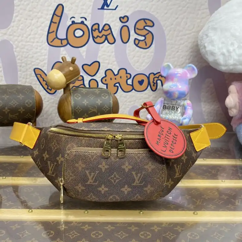 Discover the elegance of the Louis Vuitton Bumbag in a warm rush-brown hue. Perfect for carrying your essentials with style! 👜✨💖 https://tinyurl.com/2ydt99aw