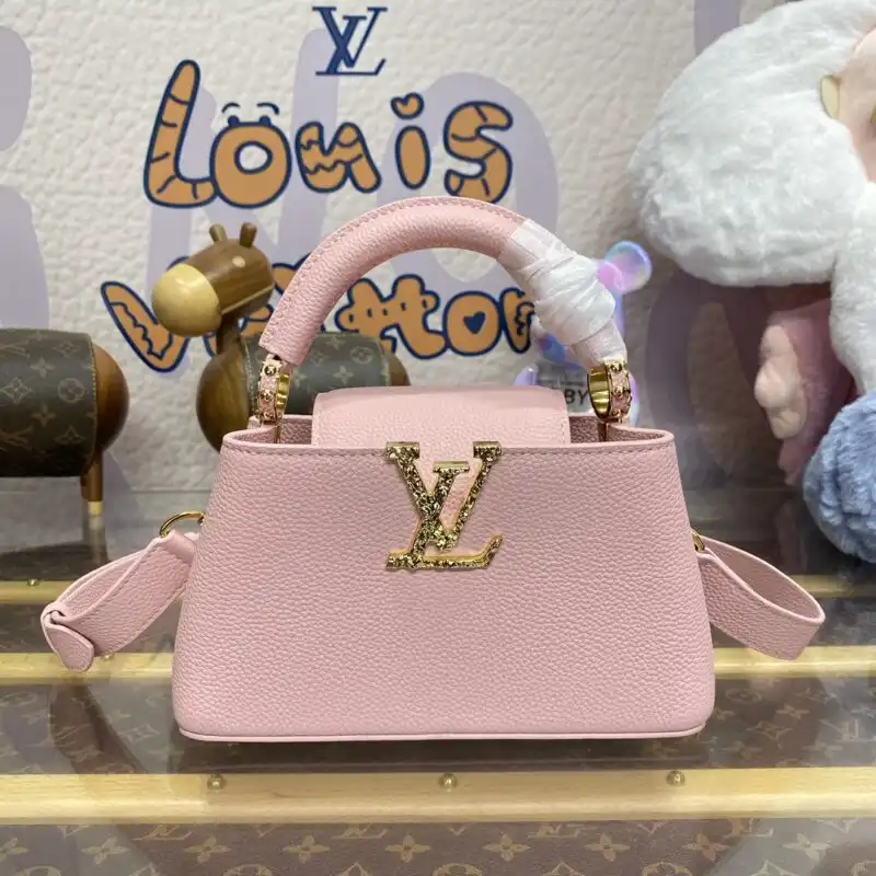Introducing the Louis Vuitton Capucines East West in soft pink—a beautiful blend of elegance and charm, perfect for any occasion. 💖✨👜 https://tinyurl.com/27y9f83s