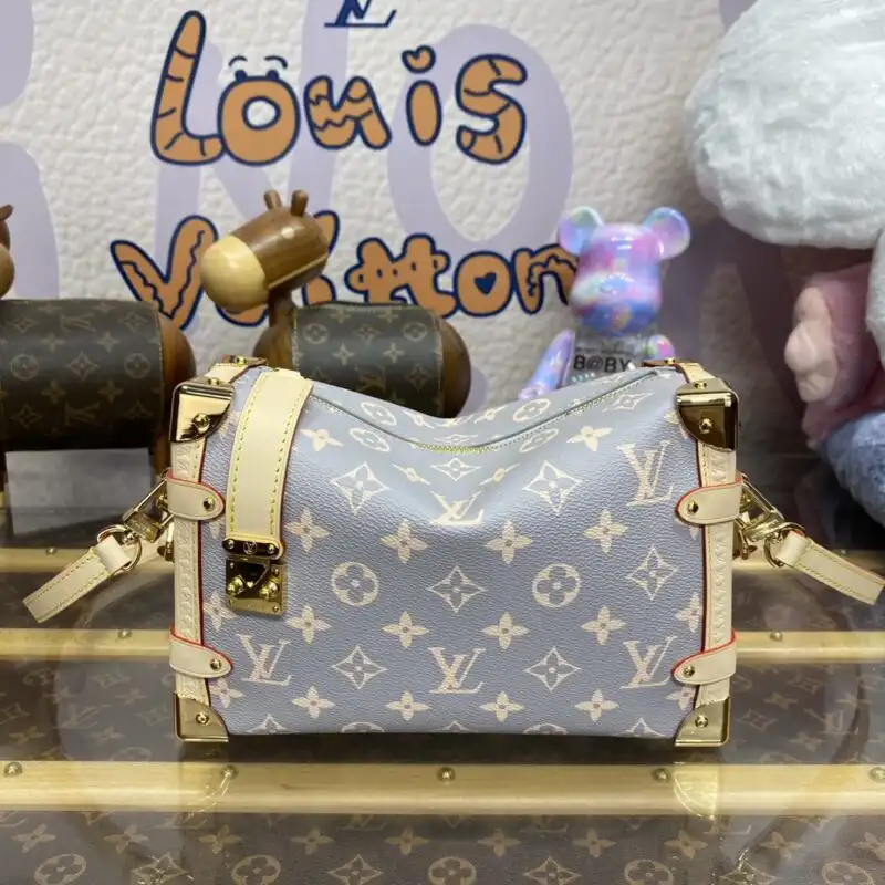Discover elegance with the Louis Vuitton Side Trunk in soft beige canvas. A timeless piece that brings beauty to your collection. ✨👜❤️ https://tinyurl.com/287fce4b