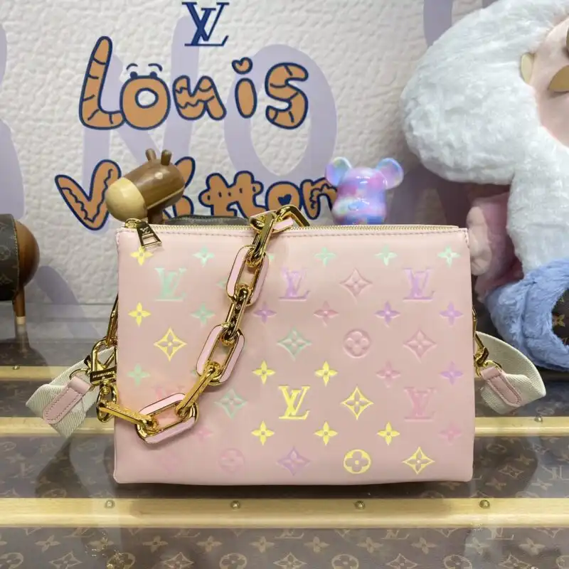 Discover the elegance of the Louis Vuitton Coussin in soft pink 🌸✨, a perfect blend of luxury and comfort for your style. 👜💖 https://tinyurl.com/24b7v35a