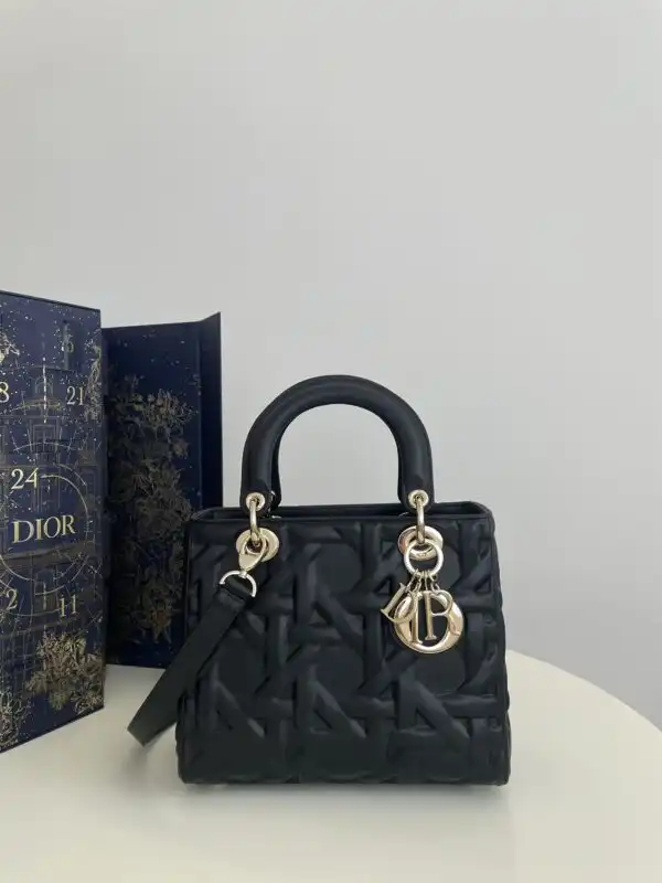 Discover the elegance of the Lady Dior Large in timeless black. A perfect blend of sophistication and charm. ❤️👜✨ https://tinyurl.com/25l3mpbg
