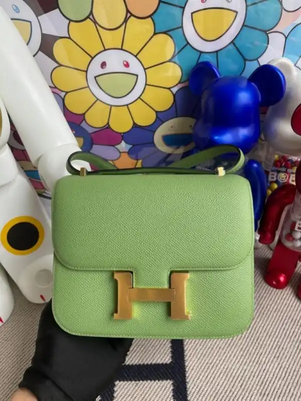 Discover the elegance of the Hermes Constance 18cm in a soothing light green. A timeless treasure for your collection. 🌿💚✨ https://tinyurl.com/22nkshdx