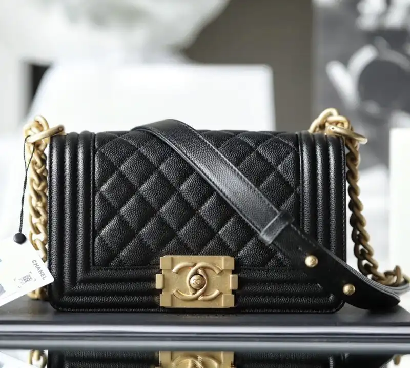 Discover the timeless allure of CHANEL Le Boy Black 🖤, a perfect blend of elegance and sophistication for your collection. ✨💖 https://tinyurl.com/2c52x27b