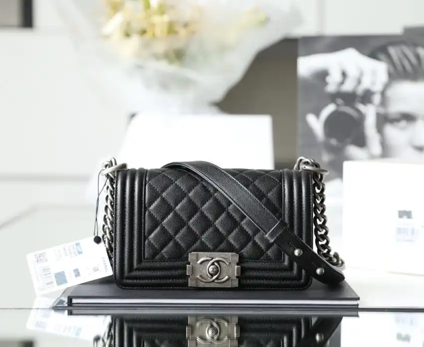 Discover the timeless elegance of CHANEL Le Boy in classic black. A perfect companion for any occasion. 🖤✨👜 https://tinyurl.com/25k8afkp
