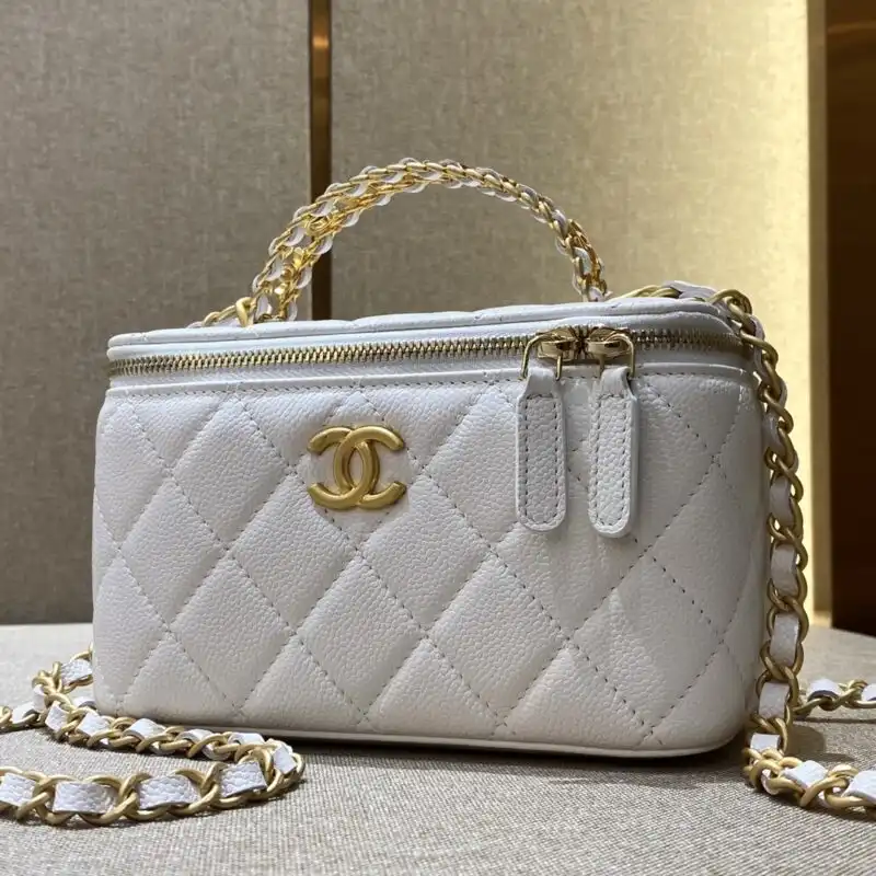Discover elegance with the CHANEL 22S Handle Box Bag in white. A timeless accessory to elevate your style effortlessly. ✨👜🤍 https://tinyurl.com/2y3moldj