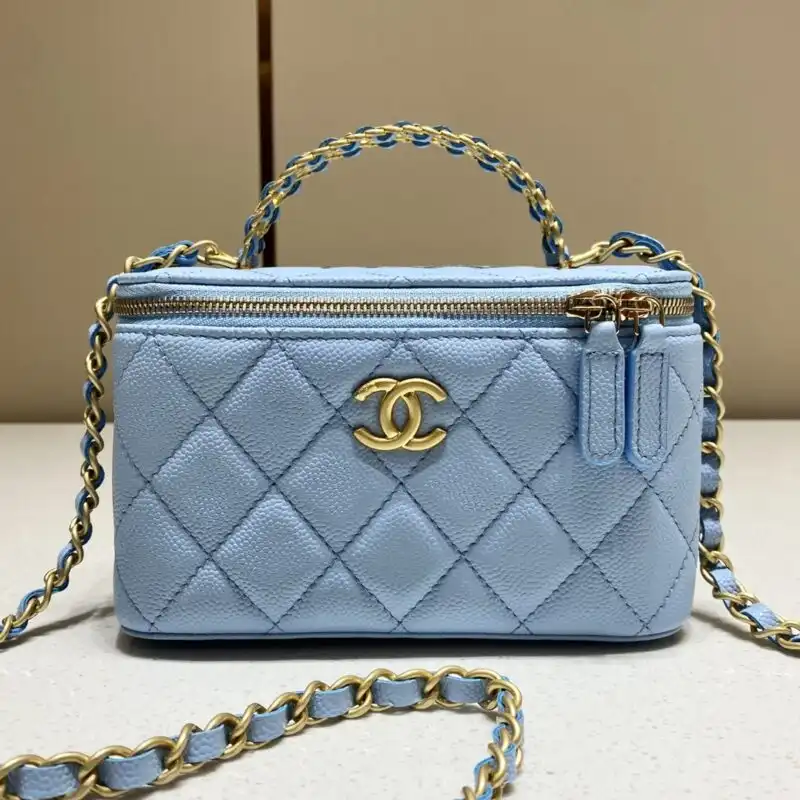 Discover the enchanting CHANEL 22S Handle Box Bag in serene blue. A perfect blend of elegance and charm awaits you! 💙✨👜 https://tinyurl.com/2a8ef7ls