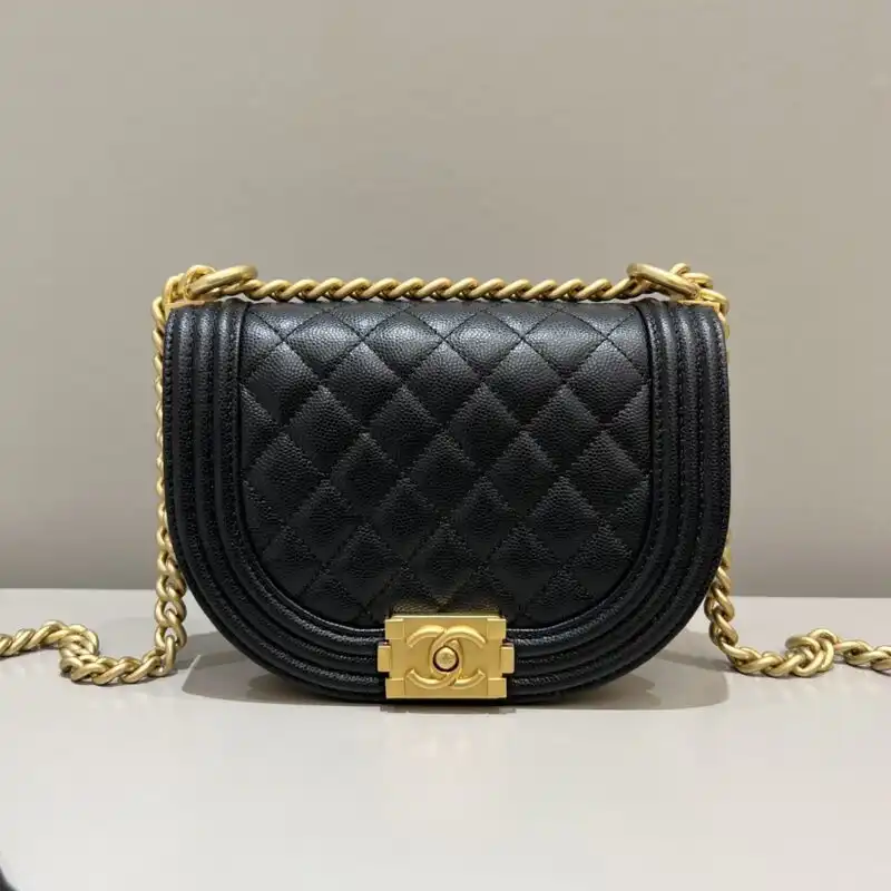 Discover the elegance of CHANEL Le Boy Semi Circular. A perfect blend of style and grace, it complements every moment beautifully. ✨❤️👜 https://tinyurl.com/28wqap9p