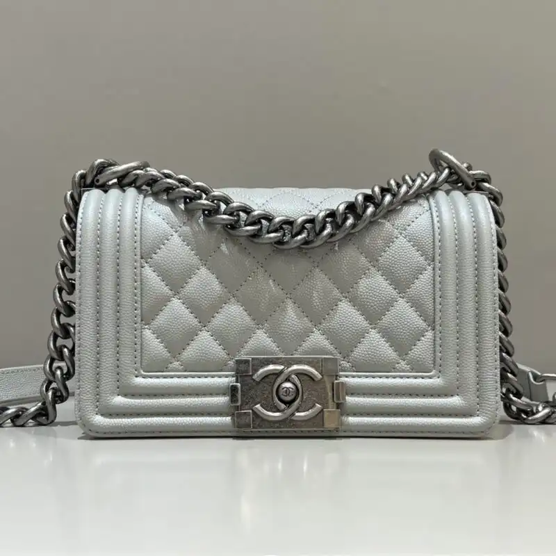 Discover the elegance of CHANEL Le Boy in Grey Silver, a timeless piece that adds a touch of luxury to your style. ✨💖✨ https://tinyurl.com/2bpeqdzs