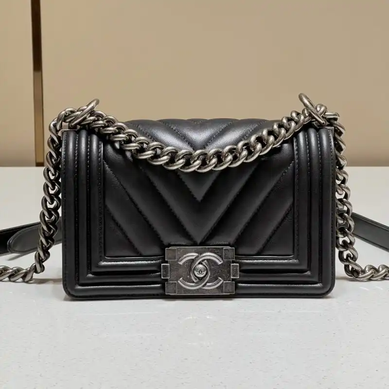 Discover elegance with the CHANEL Le Boy V Black – Silver, a timeless piece that adds a touch of sophistication to any outfit. ✨🖤💫 https://tinyurl.com/2ysd2ku9