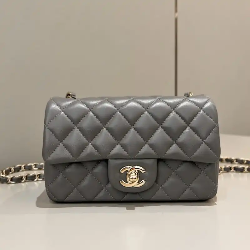 Discover the elegance of the CHANEL Classic Flap in a soft grey hue. A timeless treasure for every occasion. 💖✨👜 https://tinyurl.com/2xmx5n8d