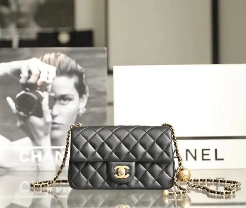 Discover the elegance of the CHANEL CF 17cm Golden Ball in timeless black. A charming addition to your collection! 🖤✨👜 https://tinyurl.com/29nmanuz