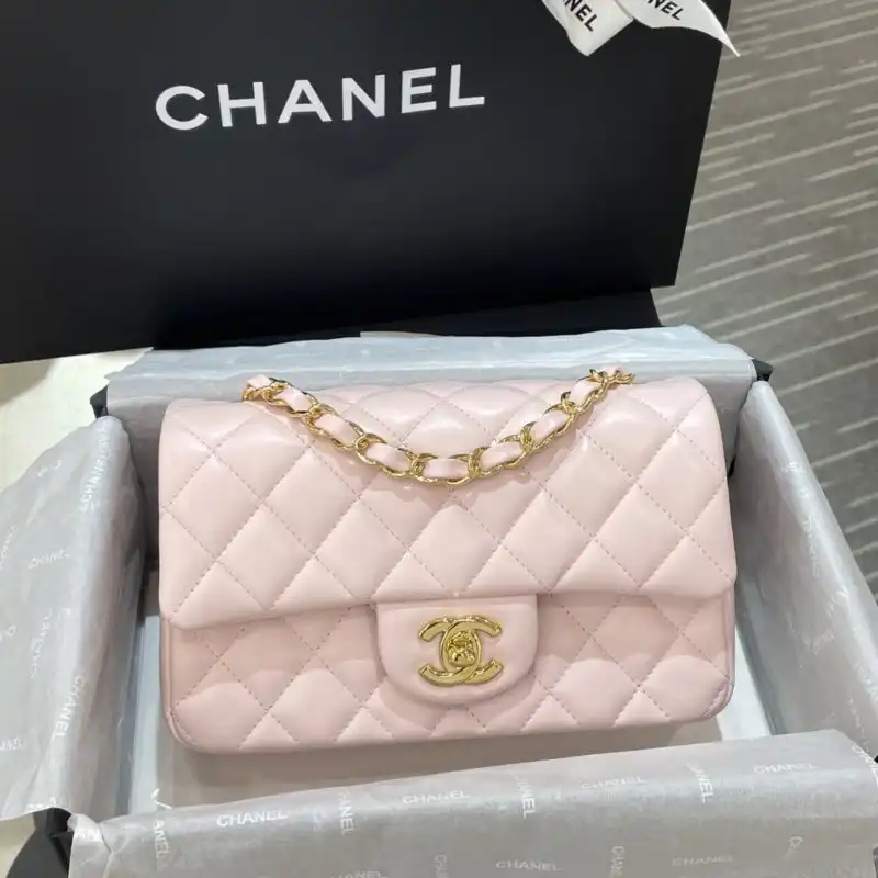 Discover the timeless elegance of the CHANEL Classic Flap 20cm in soft pink. A perfect companion for any occasion! 💖👜✨ https://tinyurl.com/234ry8ee