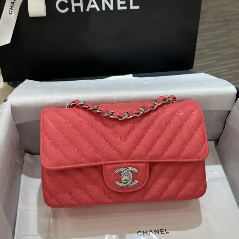 Discover the timeless elegance of the CHANEL Classic Flap V 20cm in radiant red. A perfect touch of luxury for your collection! ❤️✨ https://tinyurl.com/283e7jyj