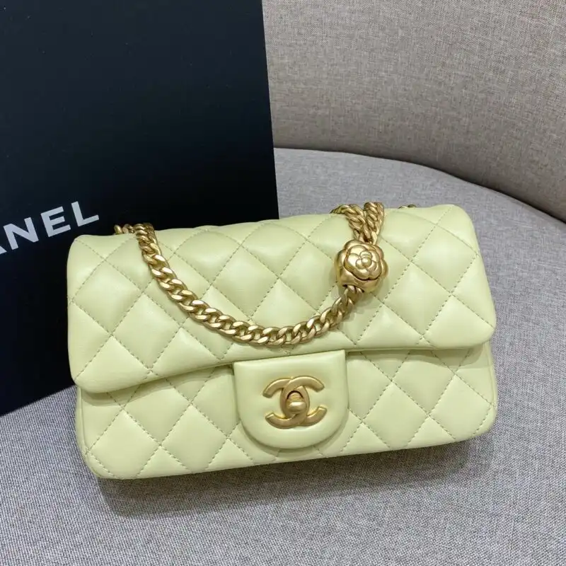 Embrace elegance with the CHANEL Camellia Flap in radiant yellow. A timeless piece that brightens your style and spirit! 🌼✨💛 https://tinyurl.com/2a5jjm6m