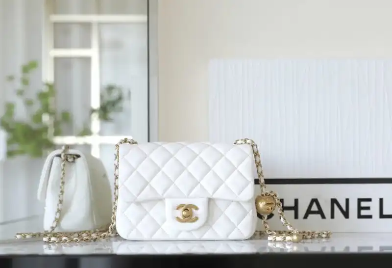 Introducing the CHANEL CF 20 cm Golden Ball in White ✨🤍 A timeless piece that radiates elegance and charm for every occasion! 🌟 https://tinyurl.com/27mljqzm