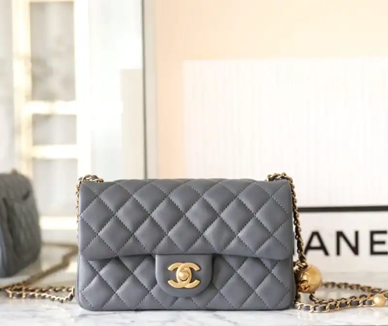 Introducing the exquisite CHANEL CF 20cm Golden Ball in a lovely grey. A timeless piece that adds elegance to every outfit. ✨💖👜 https://tinyurl.com/27cl9uqu