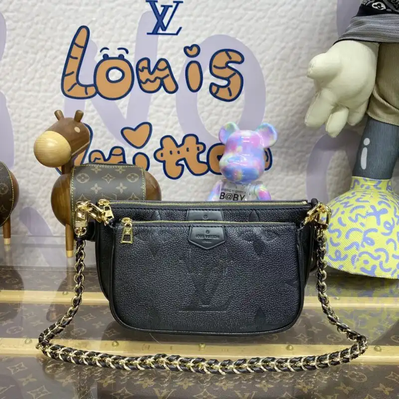 Discover the elegance of the Louis Vuitton Multi Pochette Accessoires in timeless black. A perfect blend of style and versatility! 🖤✨🌟 https://tinyurl.com/28mk3ev5
