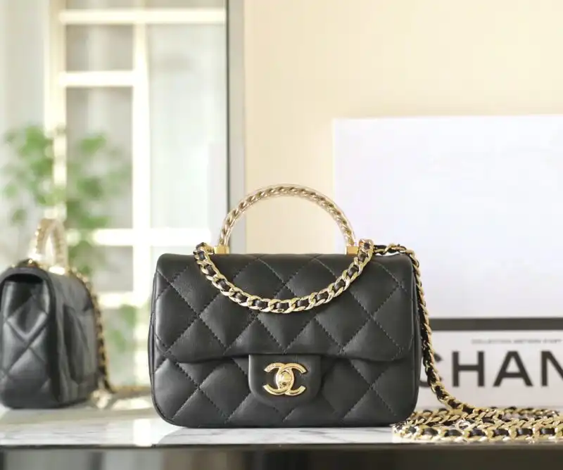 Discover elegance with the CHANEL CF 19 cm Handle in timeless black. A perfect companion for your stylish moments! 🖤✨👜 https://tinyurl.com/24jrvdho