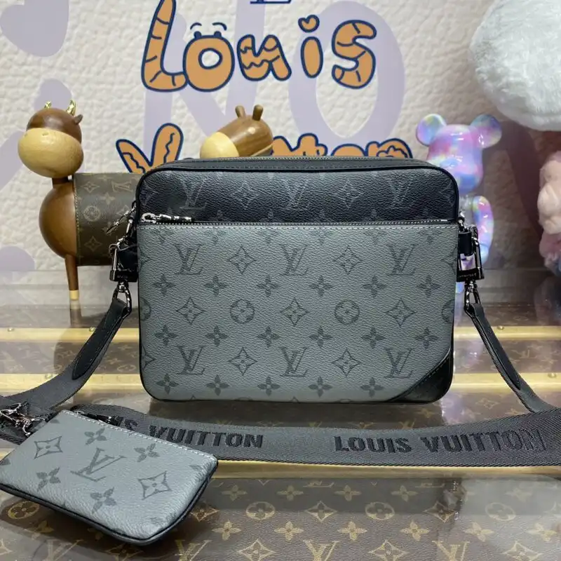 Discover the elegance of the Louis Vuitton Trio Messenger in grey—a perfect blend of style and sophistication for your daily adventures. ✨👜❤️ https://tinyurl.com/29fwqaet
