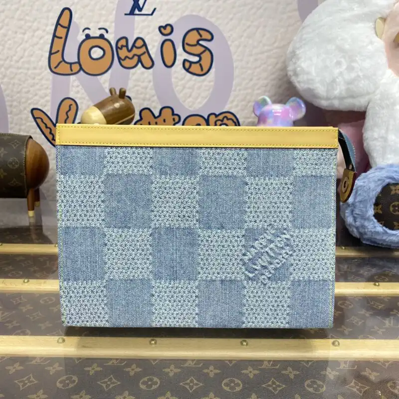 Discover the elegance of the Louis Vuitton Pochette Voyage Denim 🌿✨ Perfect for any occasion, it adds a touch of luxury to your style! 💖👜 https://tinyurl.com/2b6zzhzf