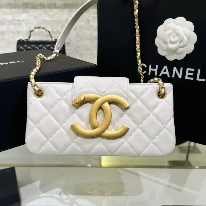 Elevate your elegance with the CHANEL 24C Baguette Bag in pristine white. A timeless piece that radiates love and grace. ✨💖👜 https://tinyurl.com/22y6qept
