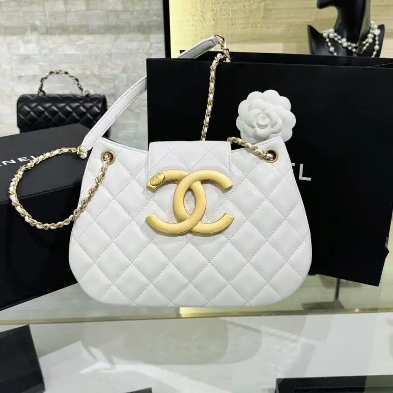 Discover elegance with the CHANEL 24c Round Shoulder Bag in white. A timeless companion for your stylish adventures! 👜✨💕 https://tinyurl.com/2bw56u8b