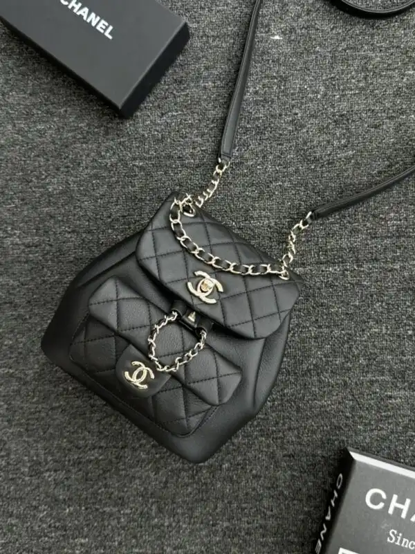 Discover the timeless elegance of the CHANEL 23C Small Black Backpack. Perfect for every occasion, it adds a touch of luxury to your day! 🖤✨🎒 https://tinyurl.com/27u2d5jr
